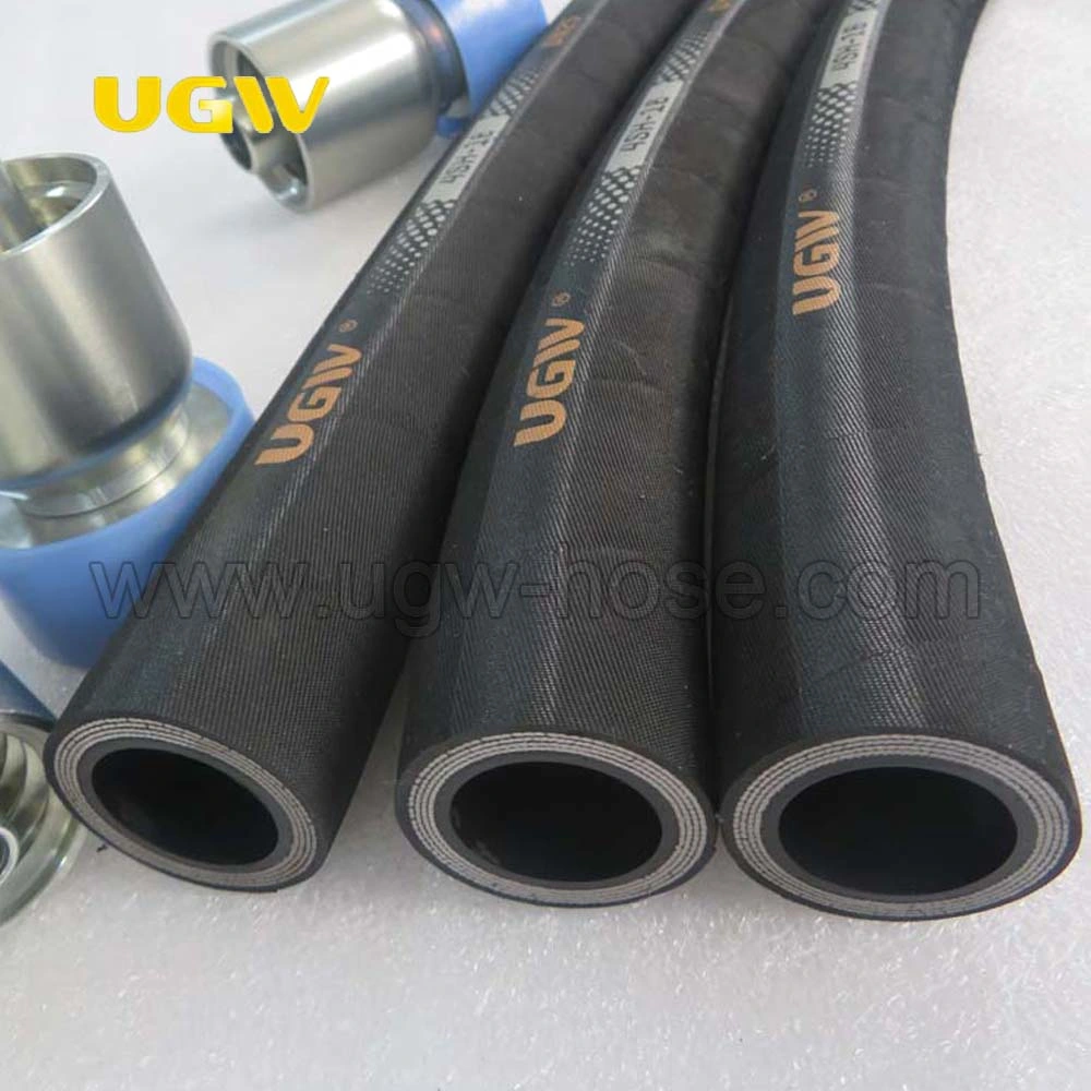 6000psi High Pressure Hose En856 4sp 4sh Rubber Oil Hose Spiral Hose Pipe