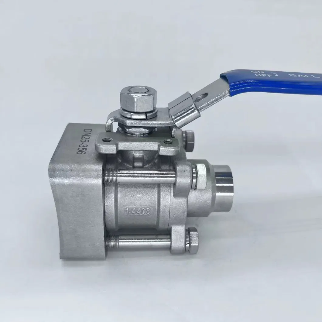 3PC 1.4408 1.4403 Wcb Pn40-Pn63 DN15-DN80 Full Port Stainless Steel Ball Valve Outside Line Pipe