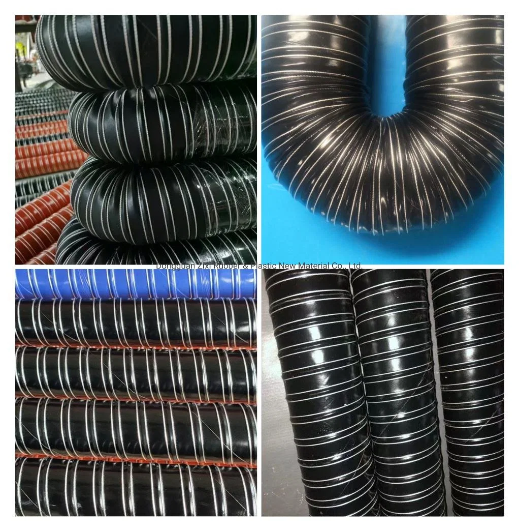 Flexible Air Duct High Temperature Expandable Silicone Tube Hose for Heating Ventilation