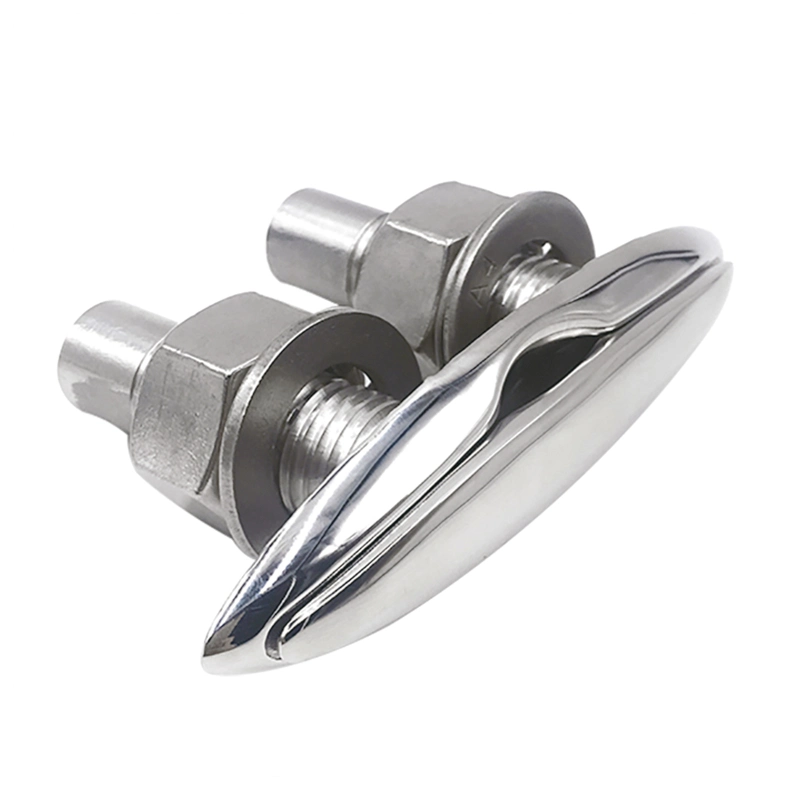 Custom Stainless Steel 316 Pull up Flush Mount Cleat Pop up Boat Cleats Retractable Rope Cleat