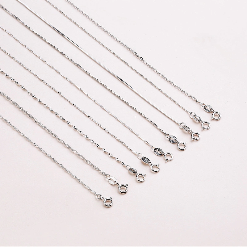 New 925 Sterling Silver Necklace Chain with Extension Chain