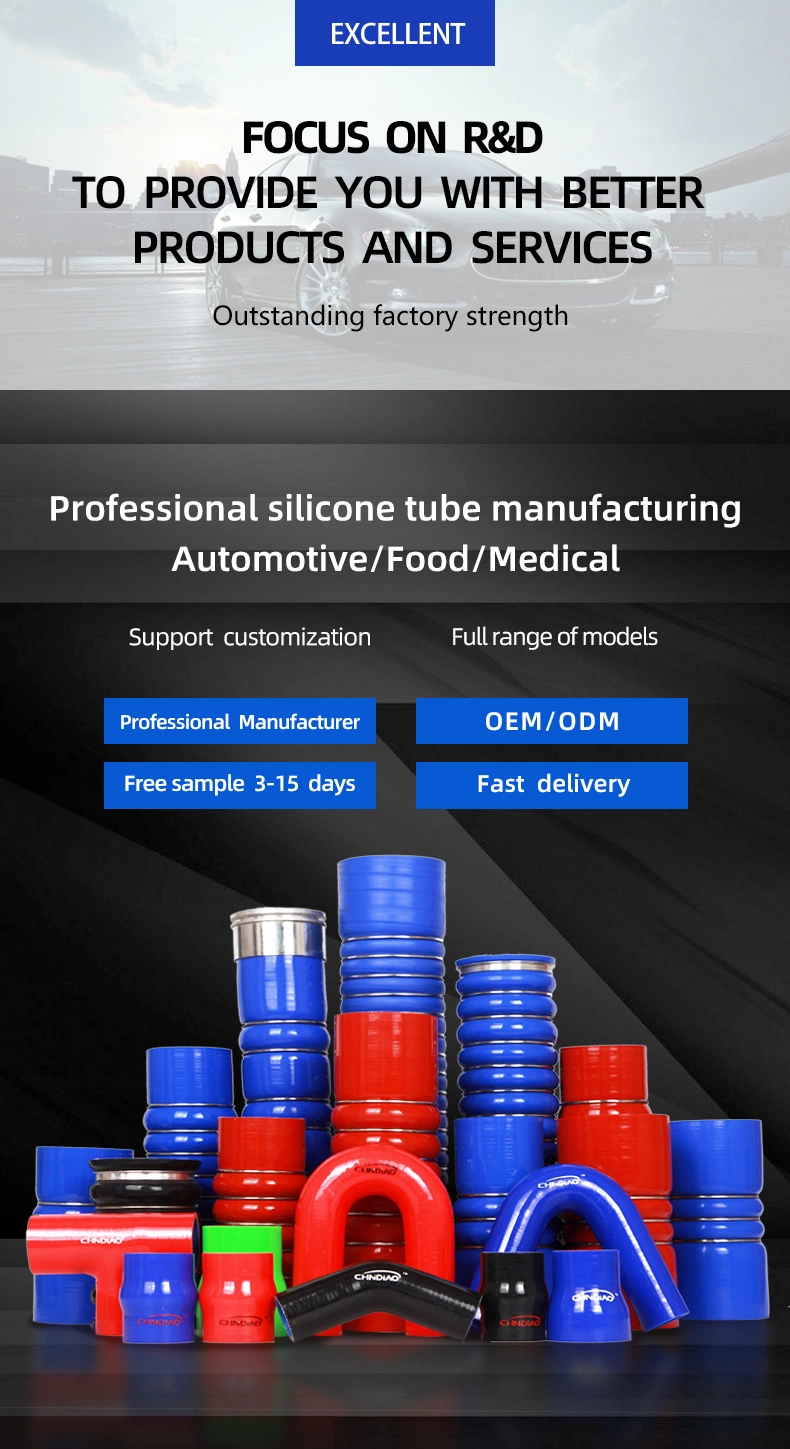 High Temperature Oil Resistant Flexible FKM Inner Rubber Silicone Hose