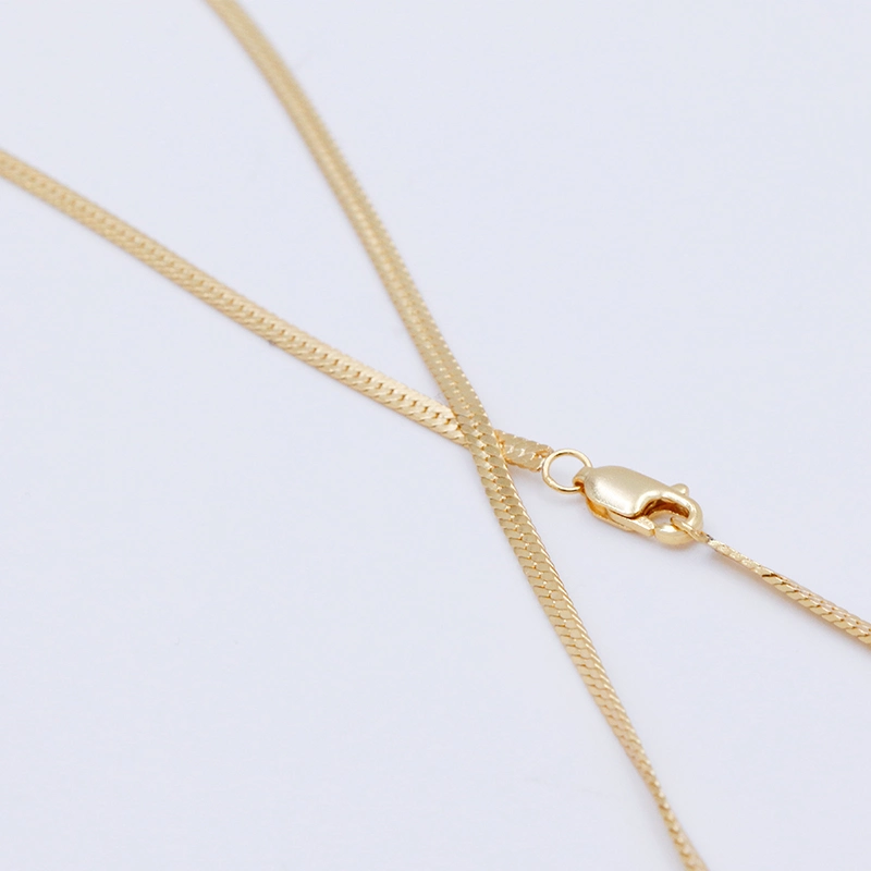925 Sterling Silver Snake Chain with White Gold Plated