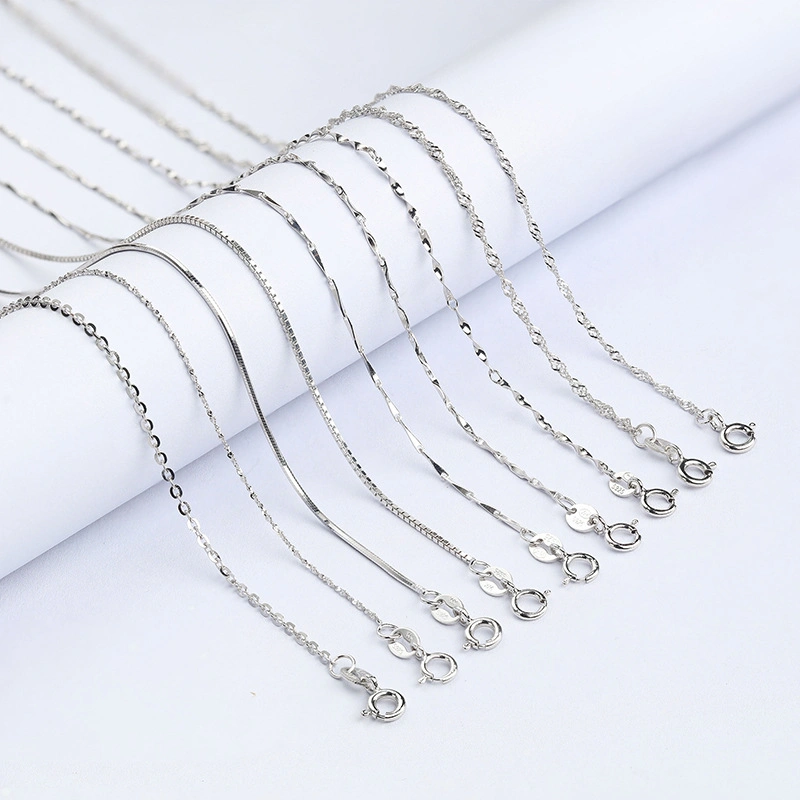 New 925 Sterling Silver Necklace Chain with Extension Chain