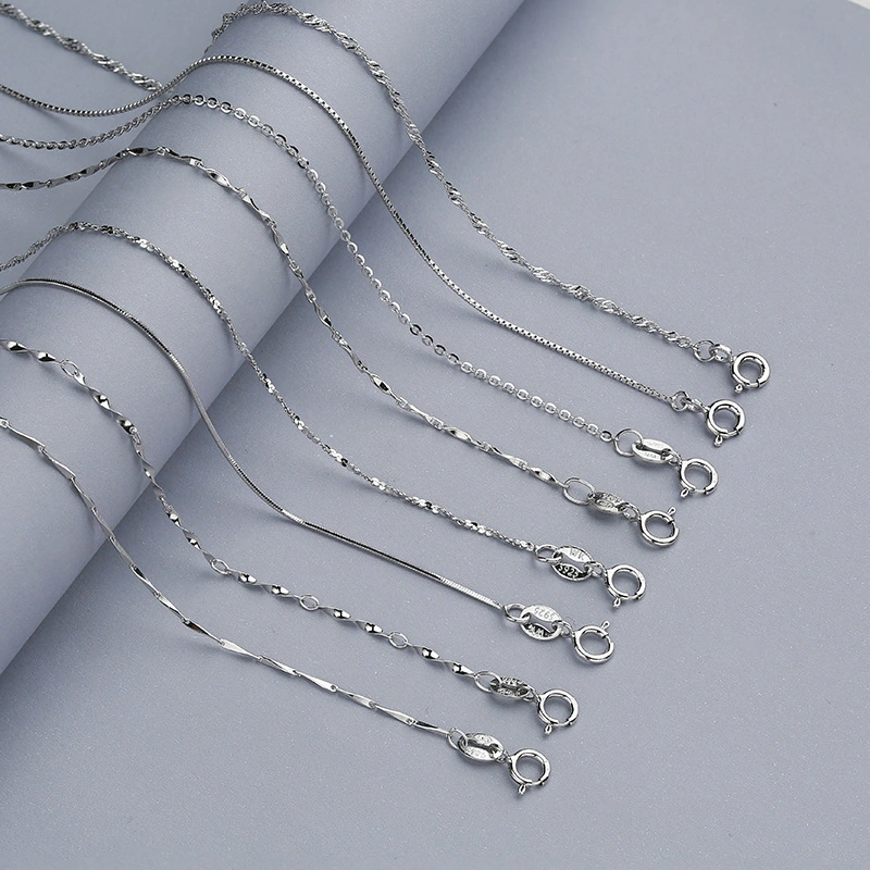 New 925 Sterling Silver Necklace Chain with Extension Chain