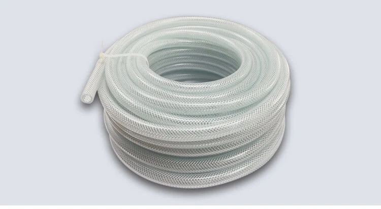 High Pressure Flexible Transparent PVC Fiber Reinforcend Braided Hose Pipe 6mm to 75mm for Garden Water Air Fuel Gas Oil