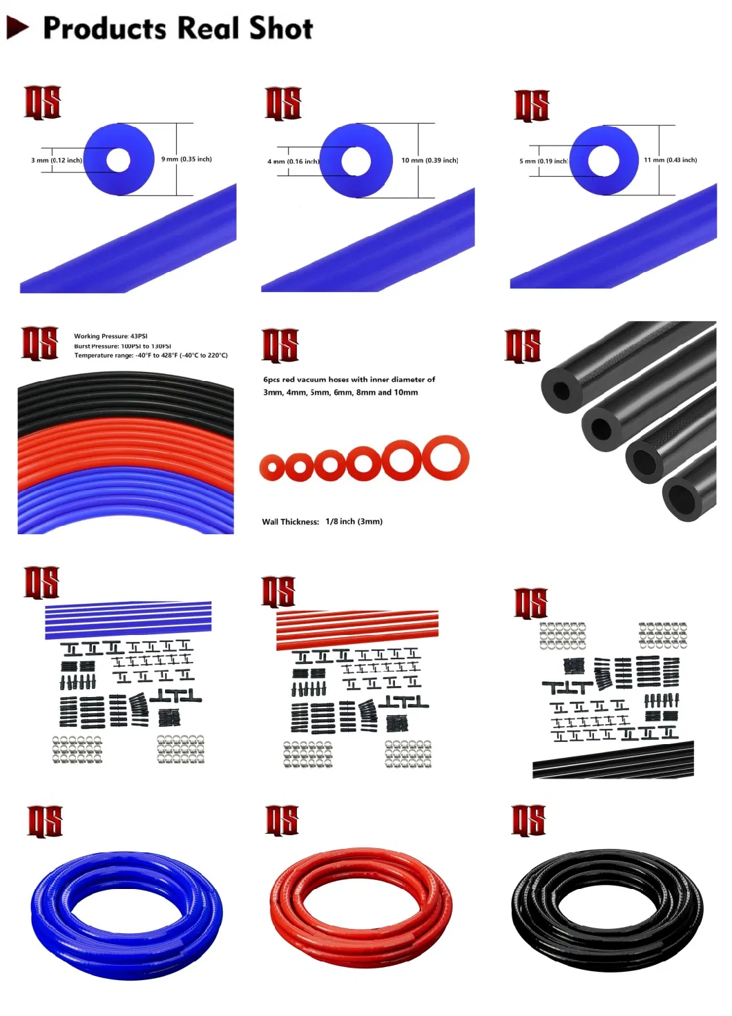 High Resistant Automotive Braided EPDM Rubber Hoses Flexible Intake Air Hose Custom Oil/Fuel Line Hos