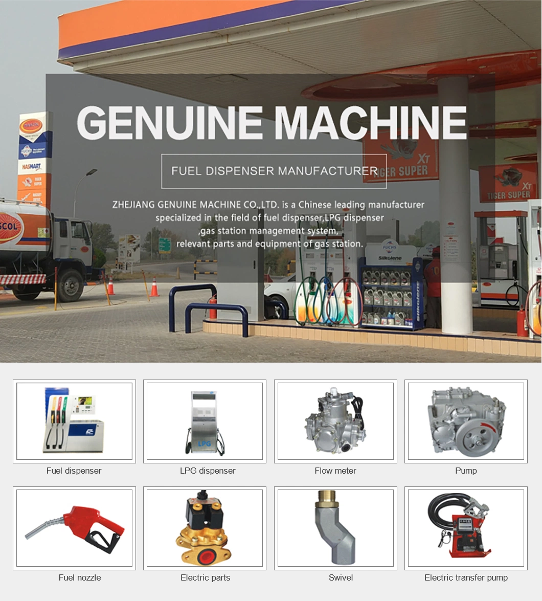 Fuel Dispenser Parts Flexible Hose Oil Filling Pipe Hose Rubber Pipe with Hose Swivel and Nozzle