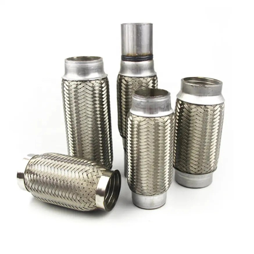 Exhaust System Stainless Steel Pipe Fittings Metal Braided Hose Double Layers Bellows for Auto Exhaust Pipe