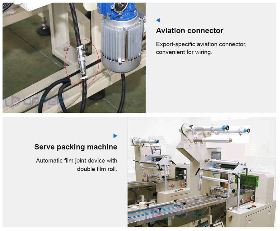 Fully Automatic High Speed Bread Wafer Waffle Cookies Biscuit Soap Cake Bread Packaging Machinery Chocolate Bag Pillow Flow Counting Packing Machine Line