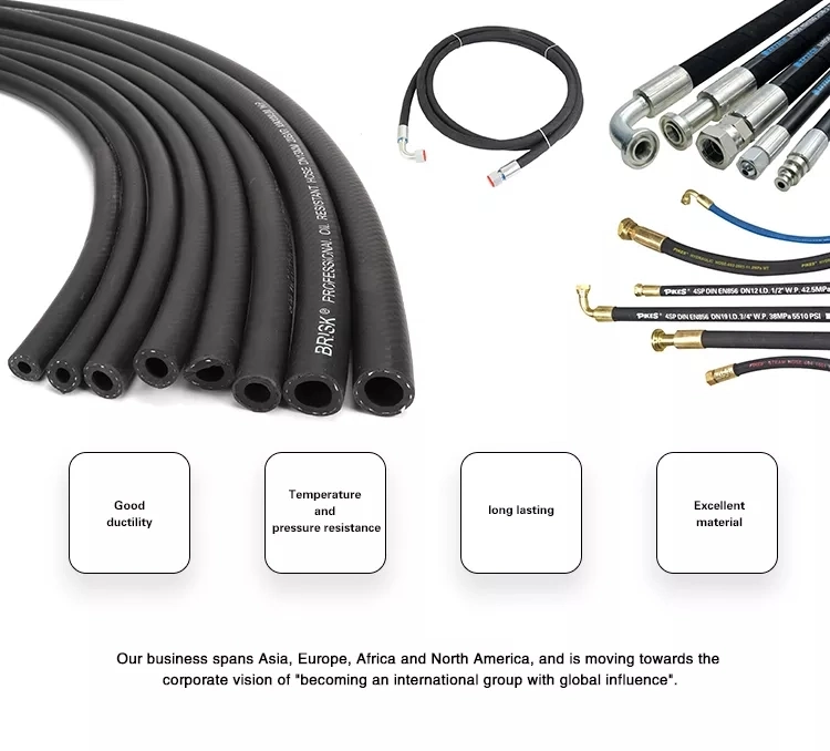 R1at/1sn/R2at/2sn Oil Resistant Flexible High Pressure Rubber Hydraulic Hose with Low Price