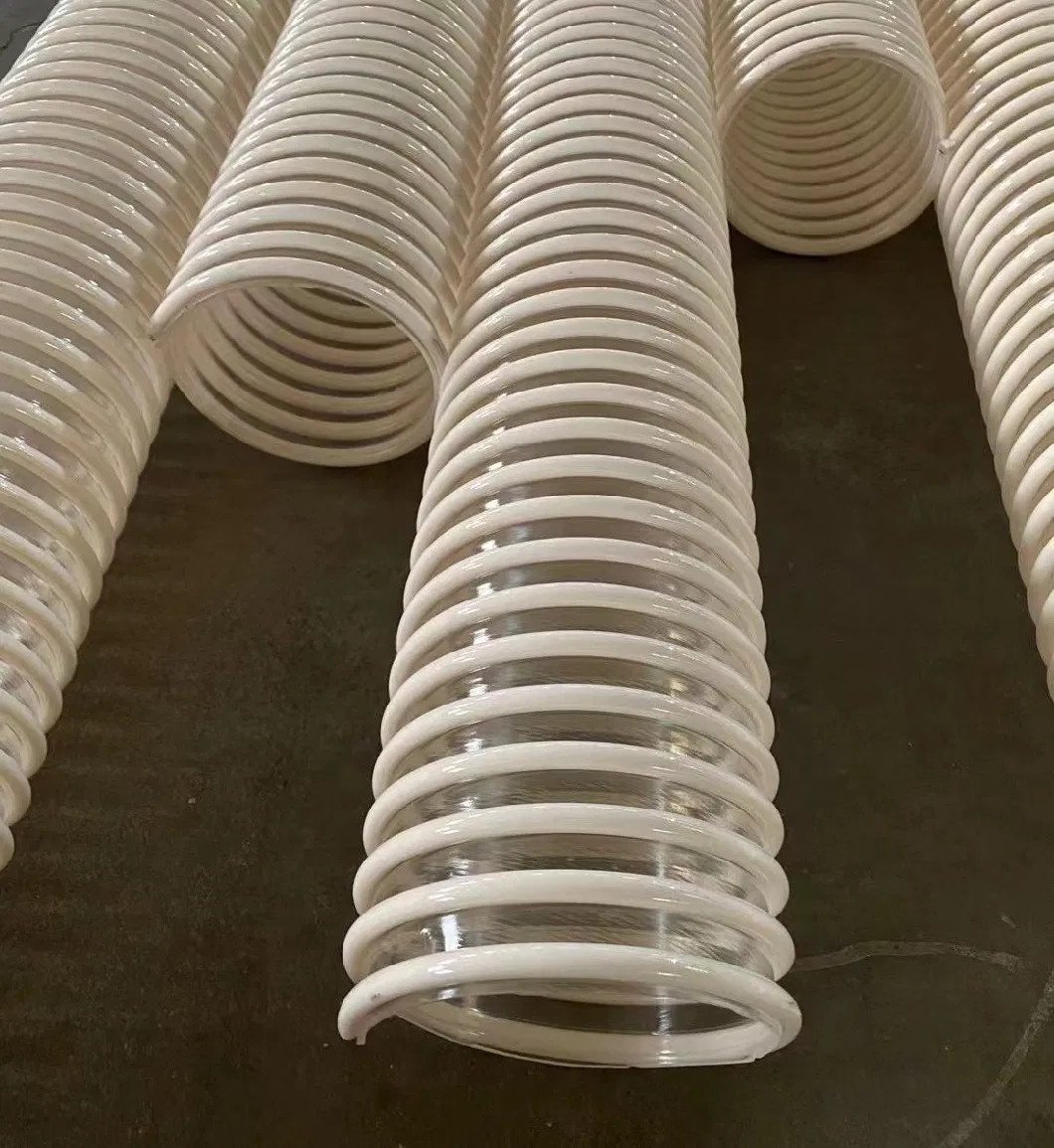 0.6mm TPU Flexible Reinforced PU Spiral Steel Wire Duct Hose