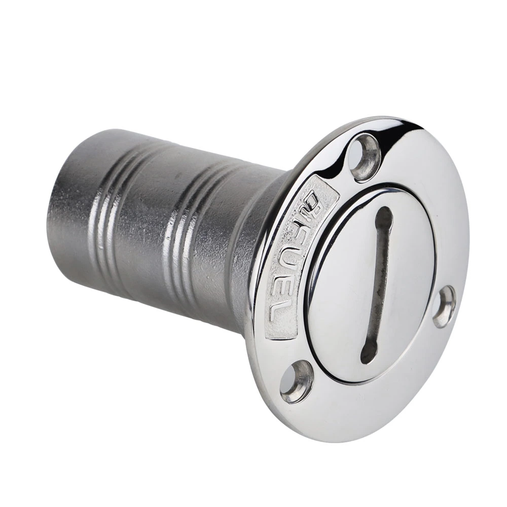 Marine Mirror Polished 316 Stainless Steel Hardware Neck Boat Fuel Deck Fill/Filler Key Cap