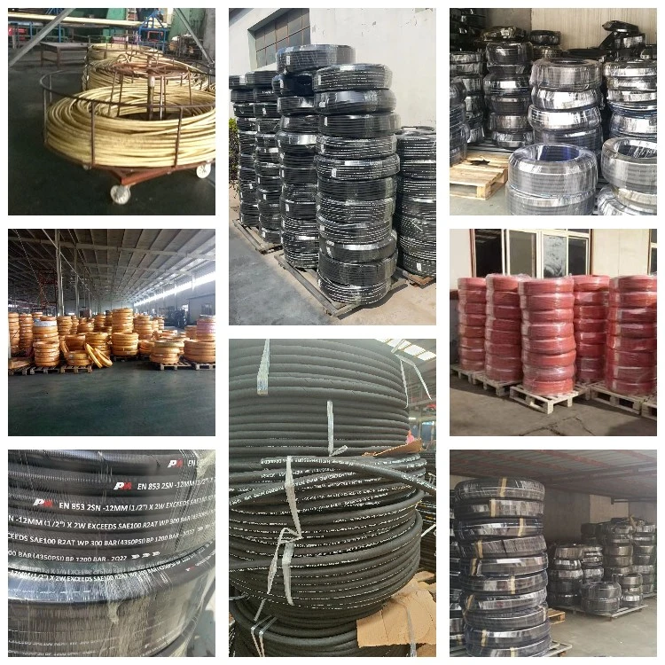 Top Factory Super Long Service Life Industrial High Pressure Hydraulic Braided Rubber Hose Water Oil Air Flexible Steel Rubber Hose