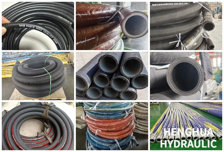 Super Long Service Life Industrial Black Hydraulic High Pressure Braided Air Oil Water PVC Garden Excavator Rubber Hose Pipe Assembly Flexible Hydraulic Hose