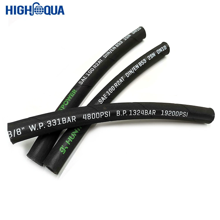 High Pressure Oil Resistant One Layer and Two Layer Steel Wire Excavator Rubber Hose Pipe