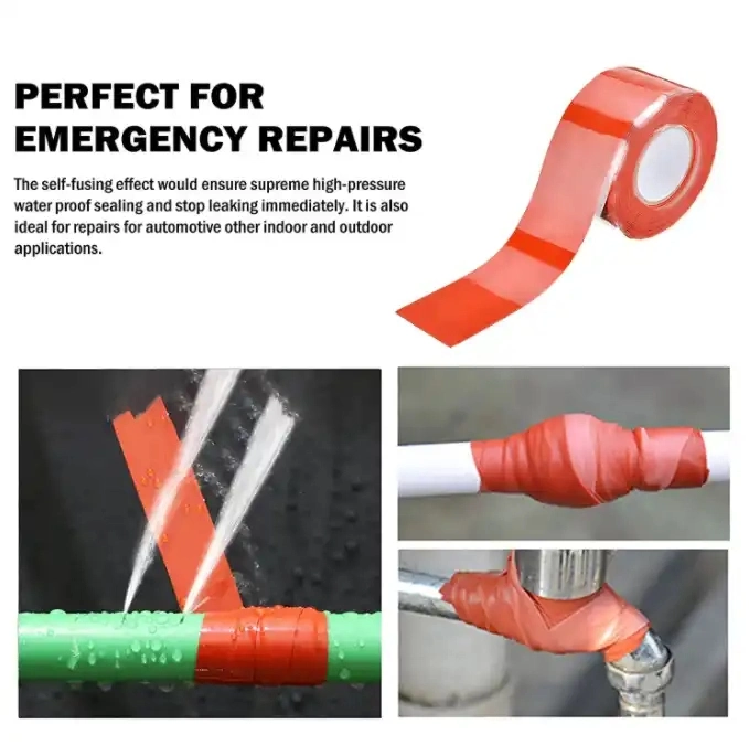 High Temperature Double-Sided Self Fusing Rubber Tape Reinforced Silicone Repaired Hose Silicone Self-Adhesive Tape