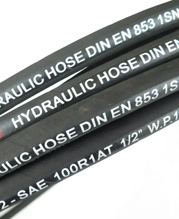 SAE100r1 DIN En 853 1sn Flexible Series Hydraulic Rubber Hose Pipe Tube Factory Standard Size Oil Resistant