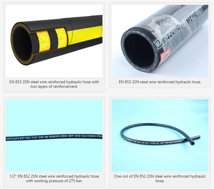 SAE 100 R2 Industrial High Pressure Steel Wire Reinforced Hydraulic Hose