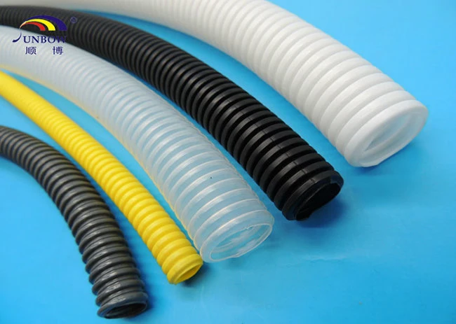 RoHS Plastic Split Flexible PP PA Corrugated Electrical Conduit Pipes