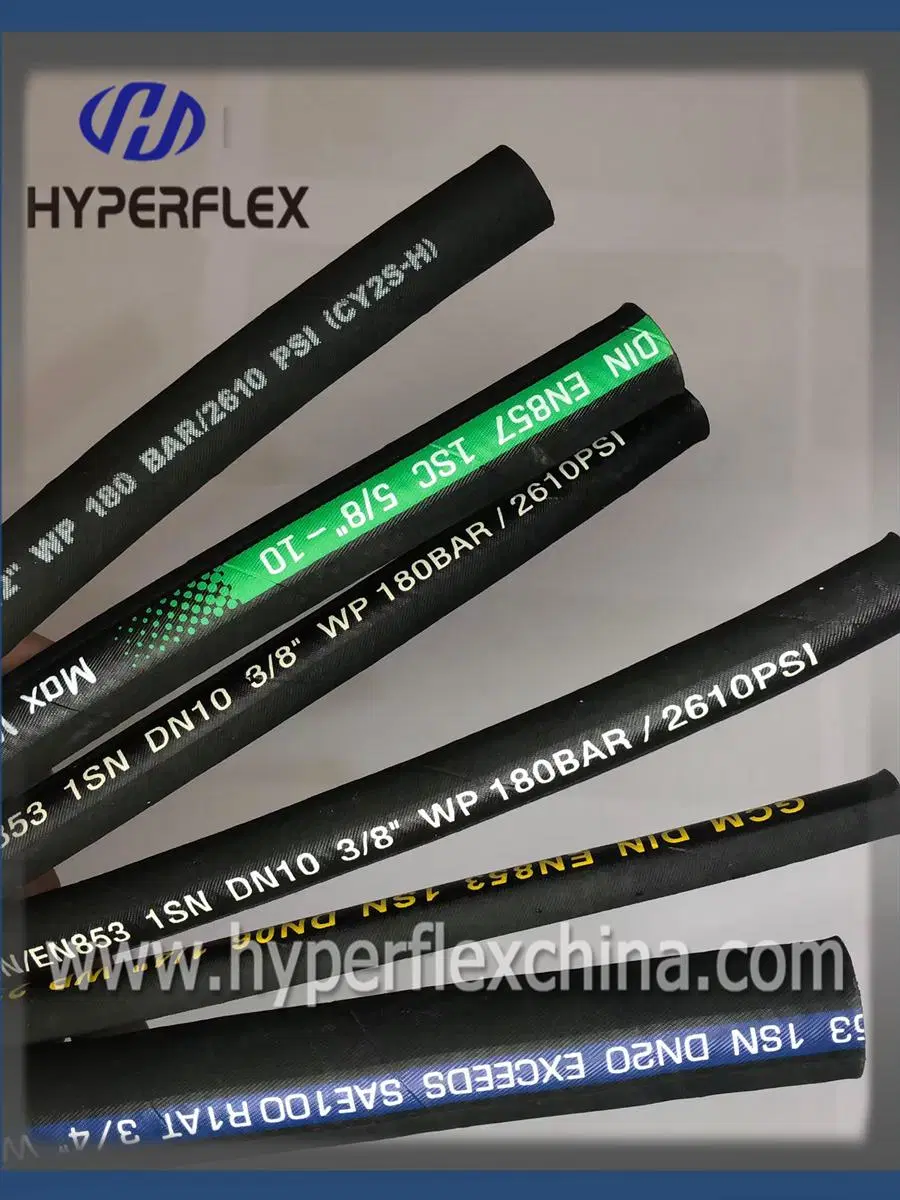 High Quality High Pressurre 2 Wire Braid Hyperflex En 857 2SC Flexible Hose /Hydraulic Rubber Hose