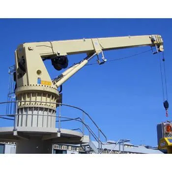 Boat Lifting Crane 5 Ton Hydraulic Mounted Ship Marine Deck Crane