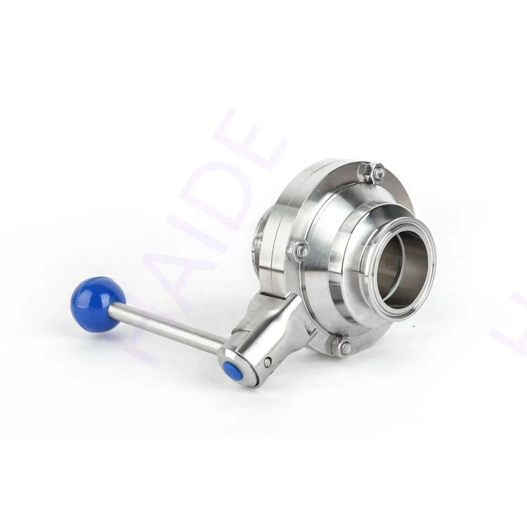 Stainless Steel Sanitary Butterfly Valve Clamp End SMS Standard Hygiene (HD-BVS002)