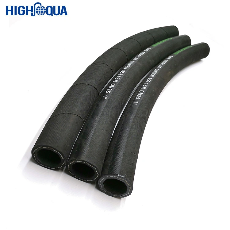 High Pressure Oil Resistant One Layer and Two Layer Steel Wire Excavator Rubber Hose Pipe