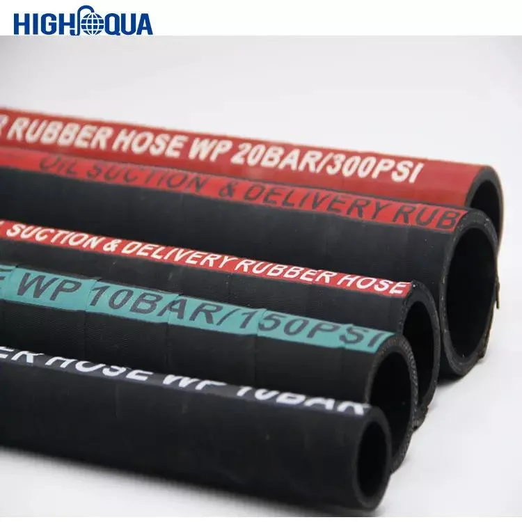 Whosaler High Temperature Flexible Rubber Hot Oil Suction Transfer Hose with ISO