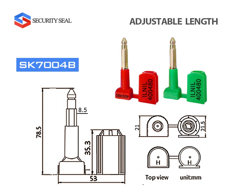 Sk7004b ISO 17712 Certification Container Numbered Anti-Spin Steel Bolt Seal