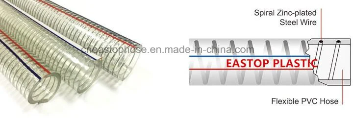 Clear Flexible Plastic PVC Wire Reinforced Tubing Hose