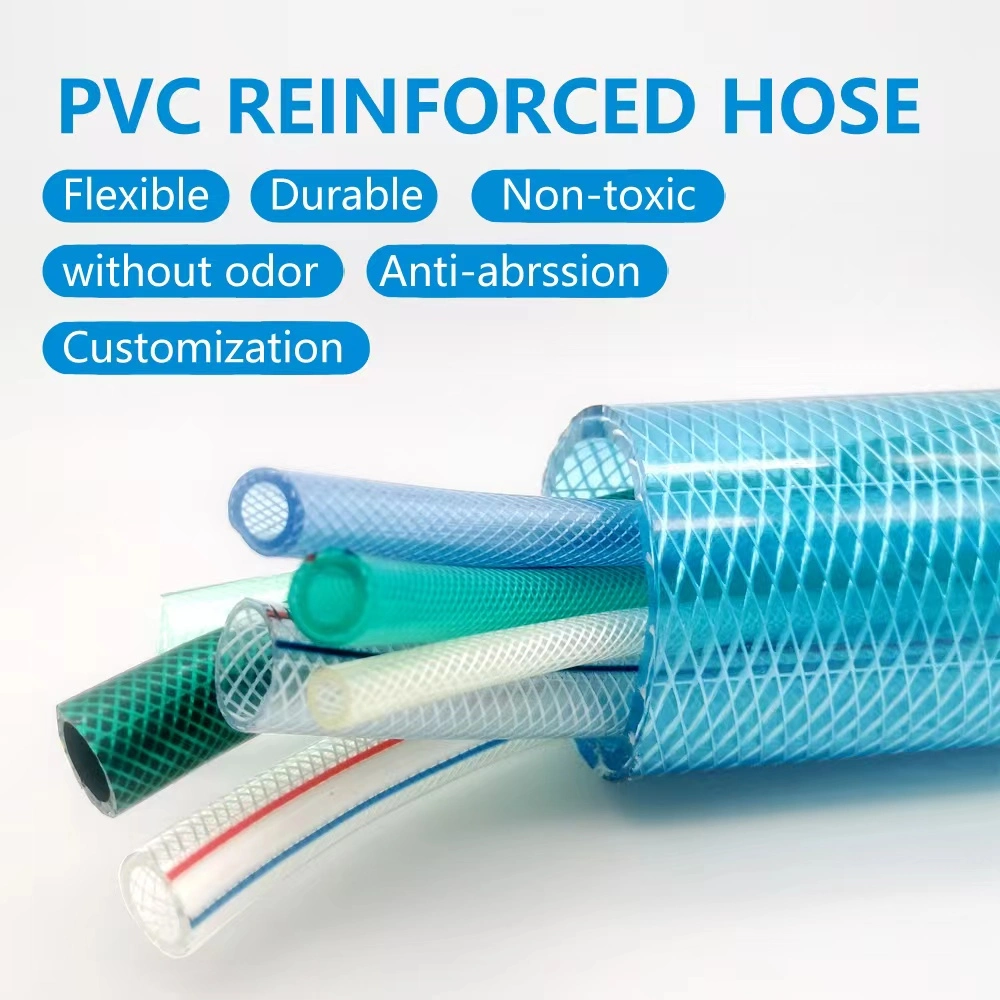 Durable High Qualitygood Toughness Customize Color PVC High-Strength Polyester Fiber Reinforced Hose for Air, Water, Gas, Oil Equipment