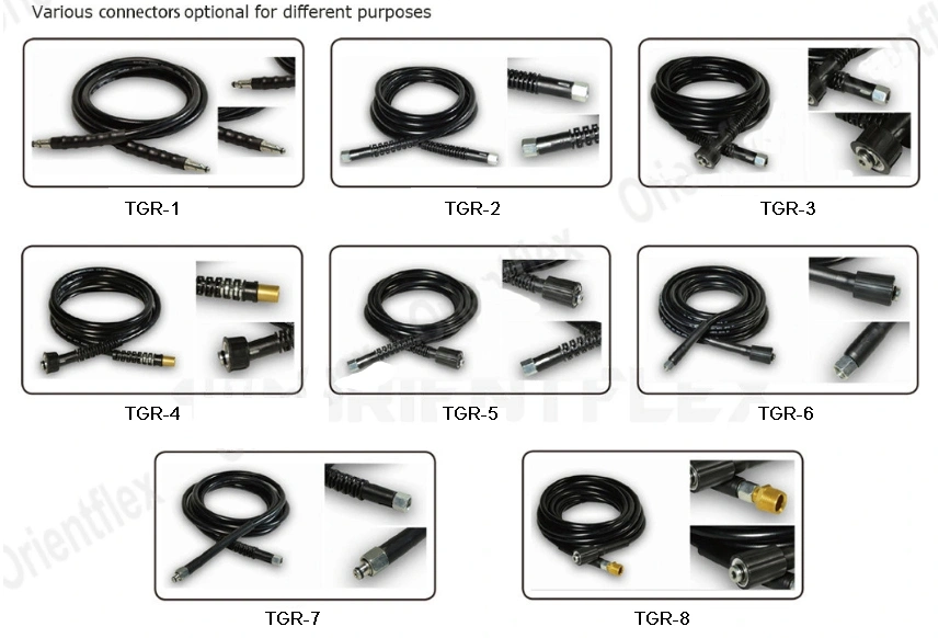 High Pressure Spray Lance with Adjustable Water Jet Gun Inlet M14*1.5 with 10m Extension Hose Interchangeable Connector