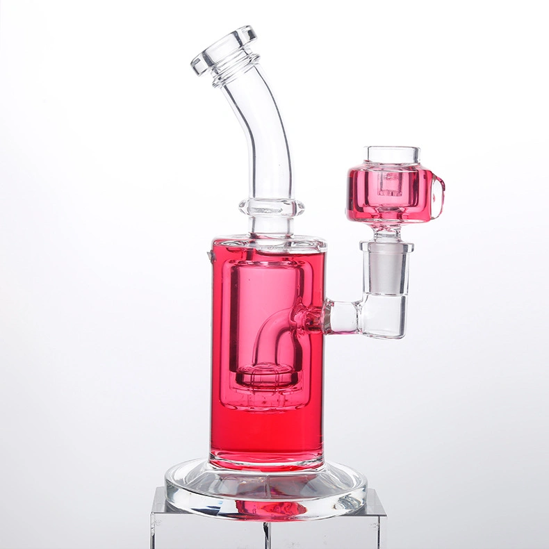 Factory Price Can Be Customized Oil Filled Glass Hookah Smoking Pipe Red Glass Smoking Water Pipe