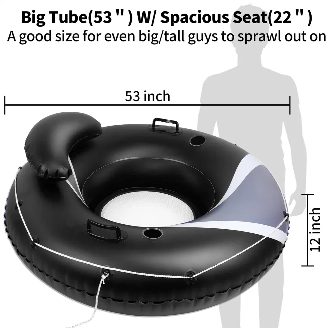 Headrest Inflatable Float Tube for Beach Lake Pool Rafting