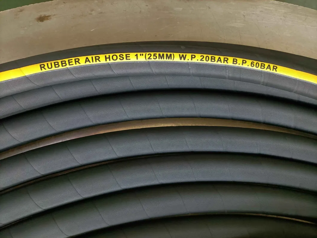 300 Psi Rubber Air Hose Heavy-Duty for Construction and Mining Flexible Air Hose