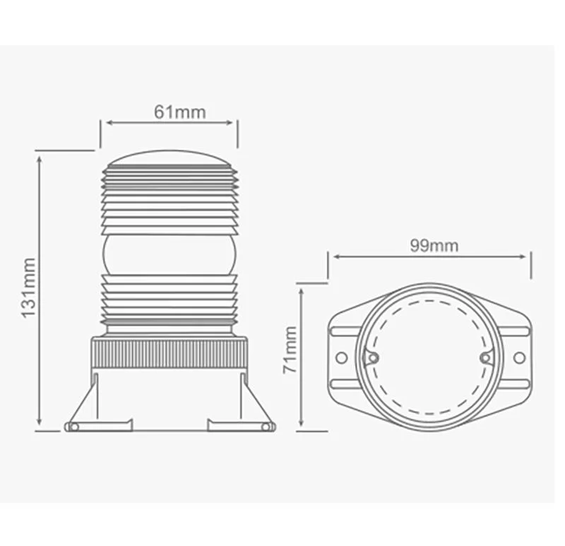 Waterproof 12-110V Forklift White Xenon Strobe Emergency Flashing Warning Lamp Clear LED Signal Safety Beacon Light