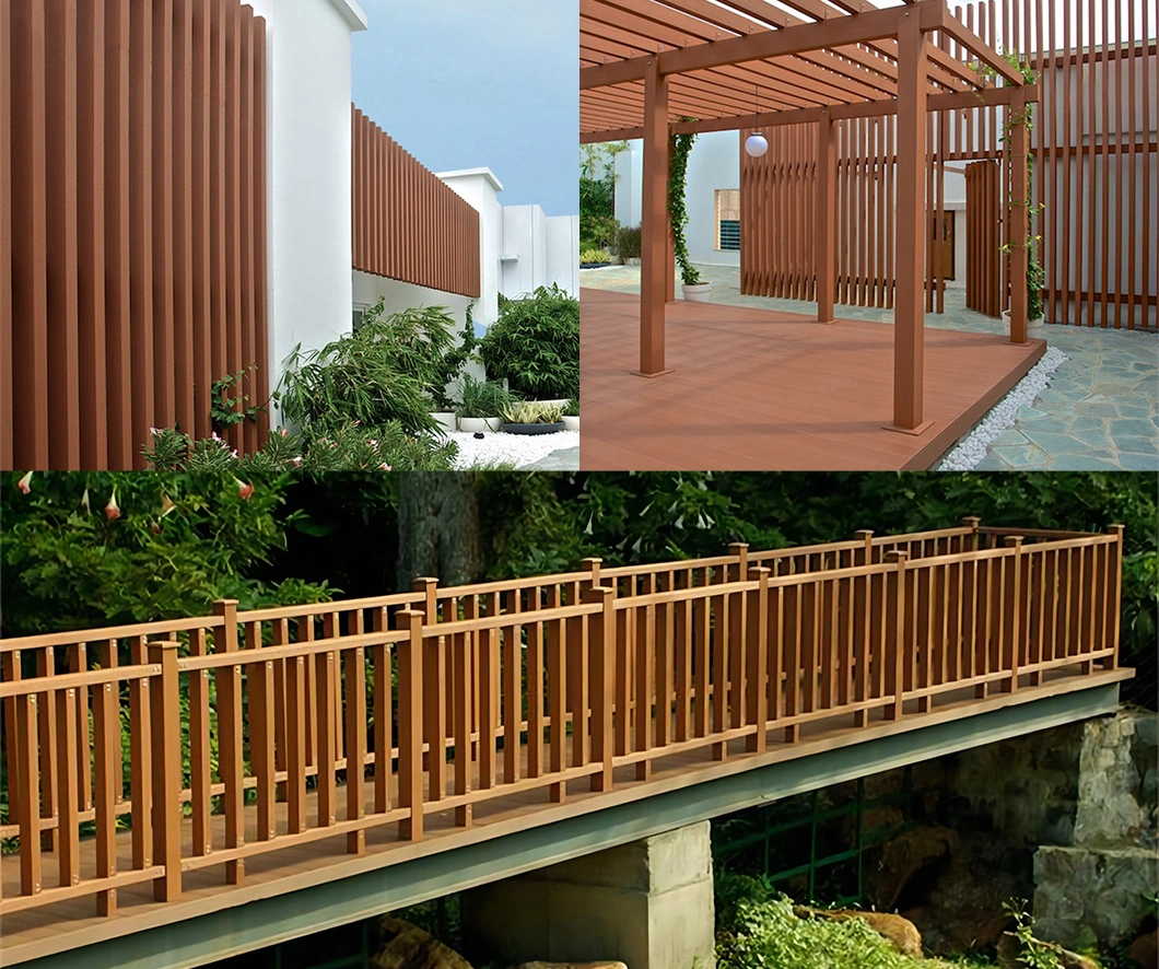 High Quality Waterproof Outdoor Wood Plastic Composite WPC Square Hollow Durable Synthetic Timber Tube