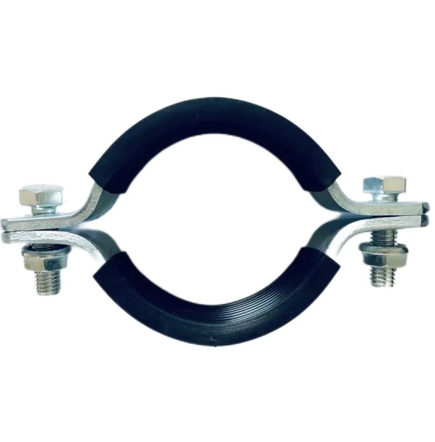 Galvanized Half-Covered Rubber Hose Clamp/Various Types of Throat Hoops