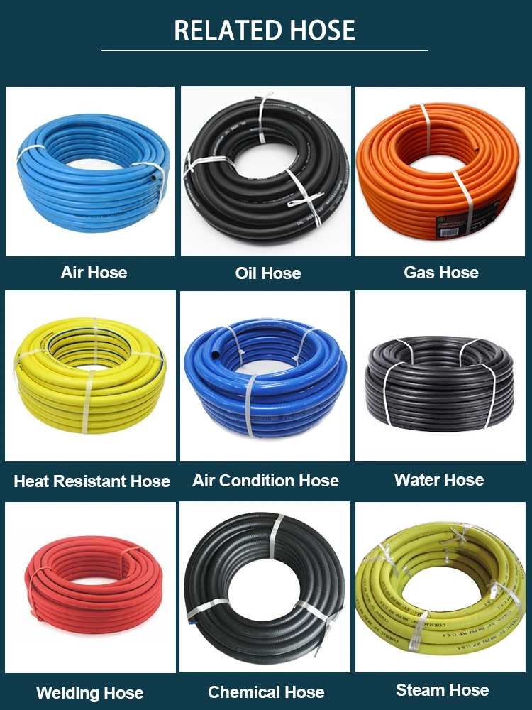 Top Factory Super Long Service Life Industrial High Pressure Hydraulic Braided Rubber Hose Water Oil Air Flexible Steel Rubber Hose
