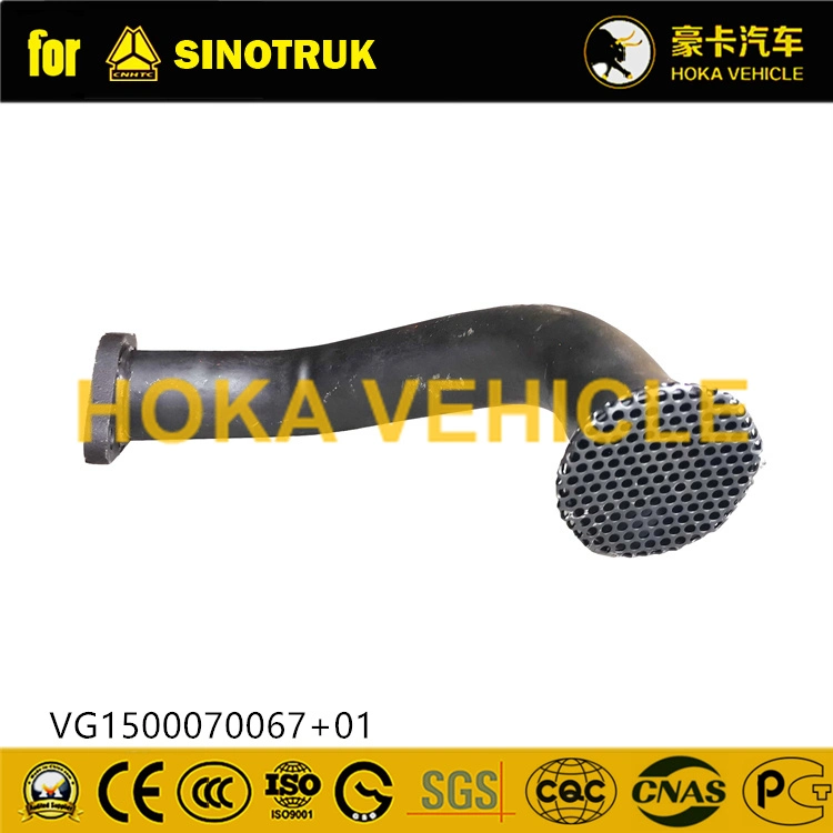 Original Sinotruk HOWO Truck Spare Parts Oil Pump Suction Pipe Vg1500070067+01