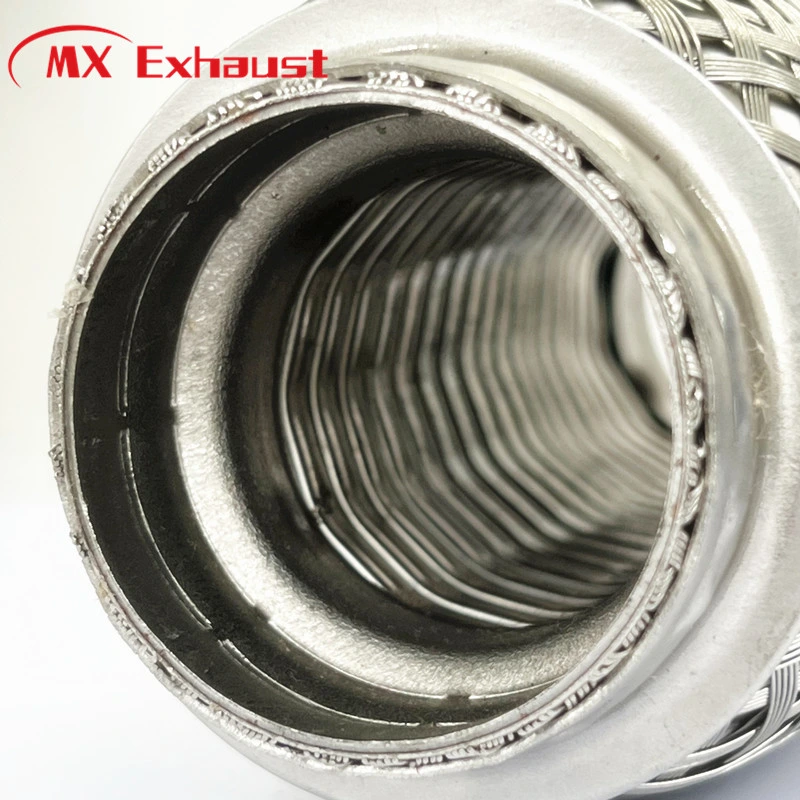 Car Exhaust Muffler Muffler Corrugation Bellows Connecting Stainless Steel Flexible Systems Factory Auto Joint Flex Bellows Pipe with Nipple