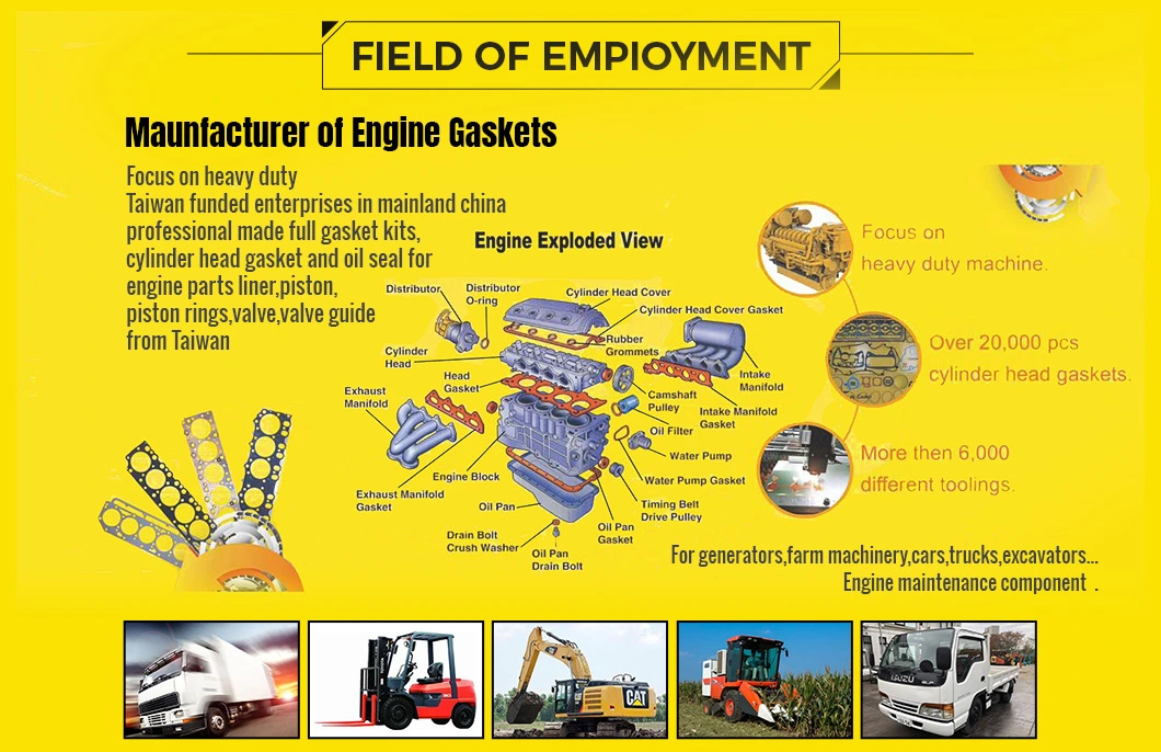 Used for Cylinder Head Gasket of for Caterpillar C7.1 Diesel Engine Engine Car Auto Spare Part