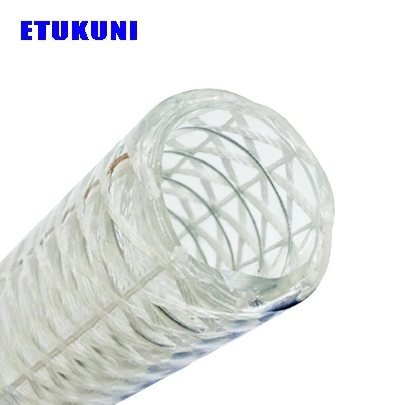 Acid and Alkali-Resistant China Made Stainless Steel Wire Polyester Reinforced PVC Vacuum Hose Pipe for Water Oil Powder Suction Discharge Conveying