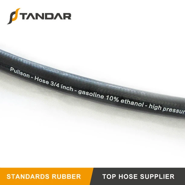 Oil Resistant High Pressure Flexible Rubber Petroleum Gasoline Transfer Hose with Connector