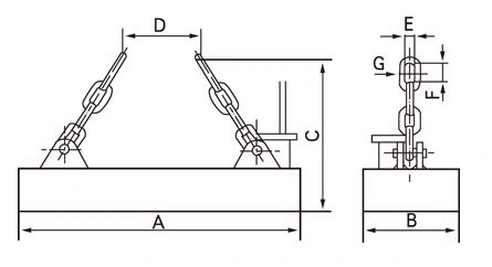 Rectangular Lifting Electromagnet for Lifting Steel Plates