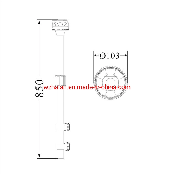 Haibang LED Rotating Flashing Telescopic Pole Beacon Light for Motorcycle