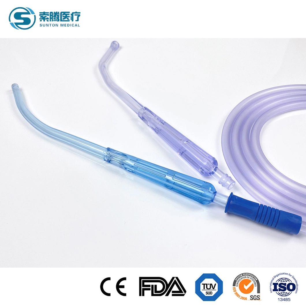 Sunton High Quality Medical Disposable Suction Connecting Tubing China Yankauer Suction Tube Manufacturers Yankauer Flexible Suction Joint Connecter Tube