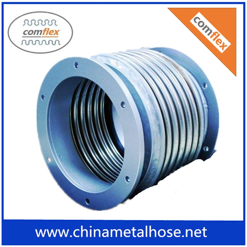 Single Axial Type Expansion Joint, Stainless Steel 304 Corrugated Metal Bellows Expansion Joint with Steel Flange/