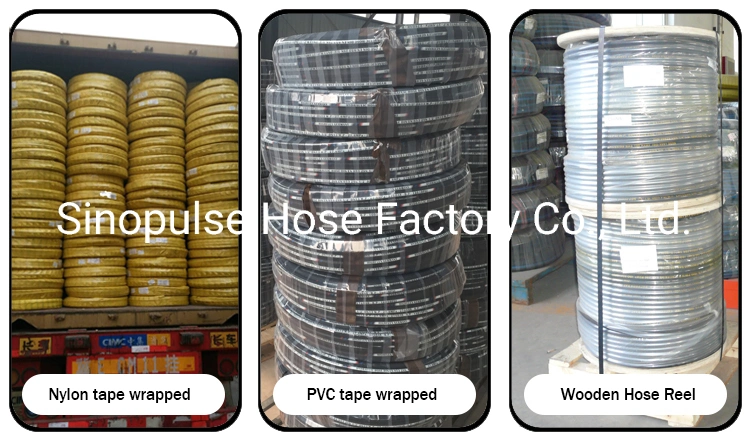High Pressure Oil Resistant Rubber Steel Wire Hydraulic Hose En856 4sp 4sh